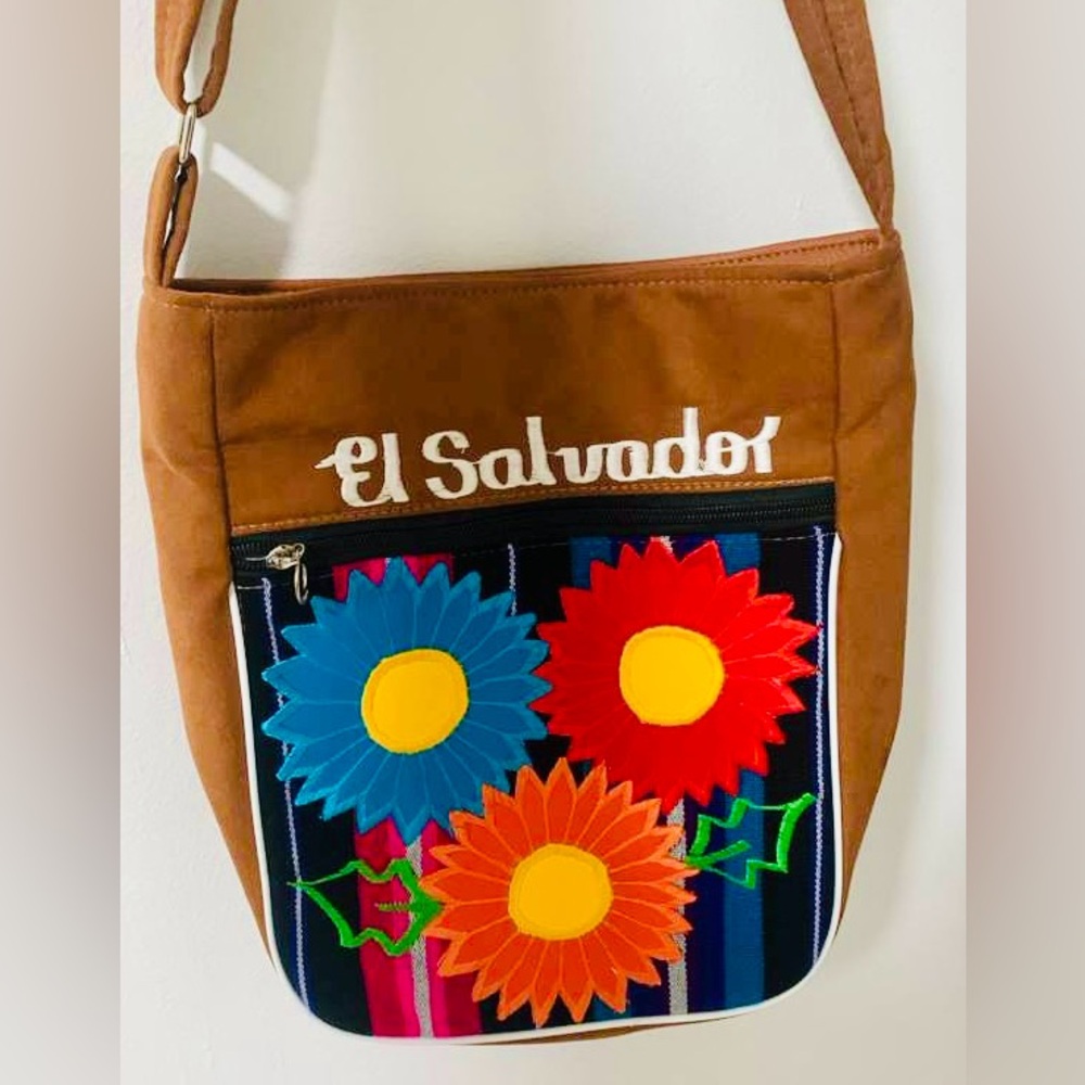 Brown El Salvador Floral Women Bag